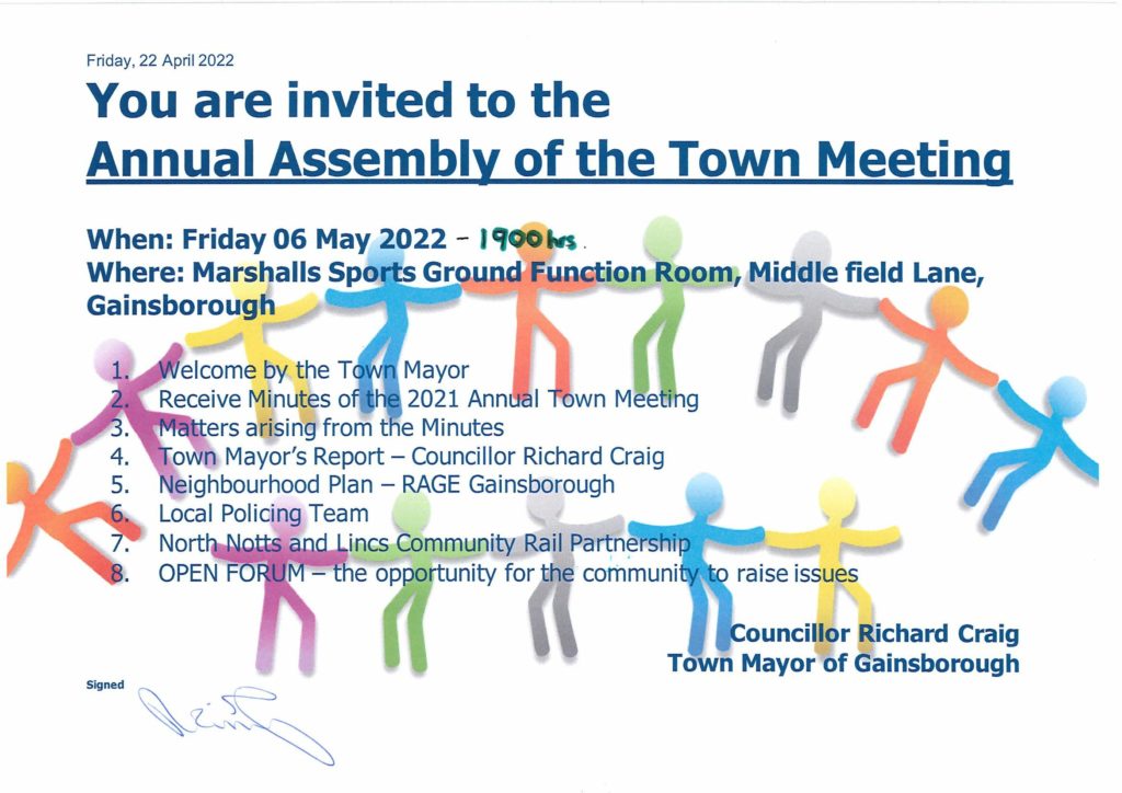 Poster for Annual Town Council Meeting