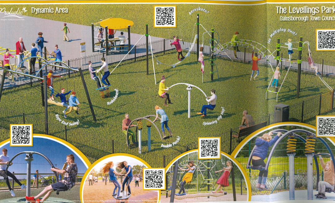 Proludic teen area plan including rope end swing, areroskate and more.