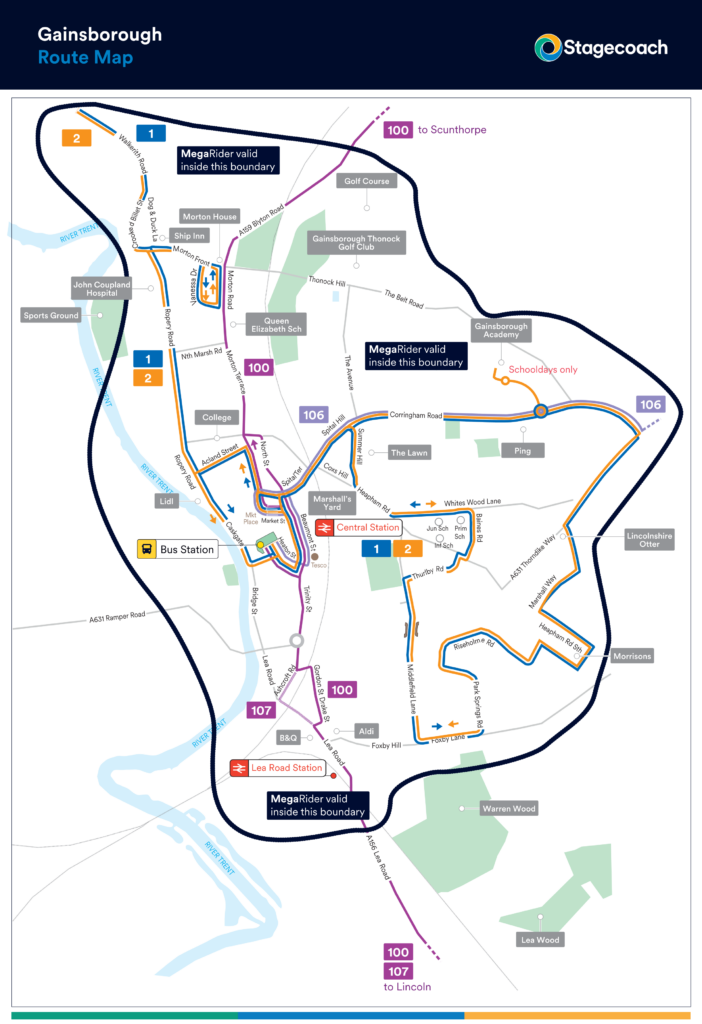 Gainsborough Route Map
